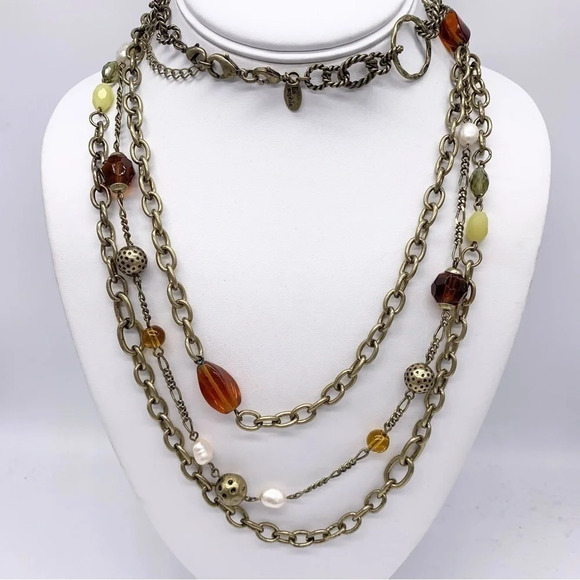 Lia Sophia Multi-Strand Beaded Necklace - Picture 1 of 3